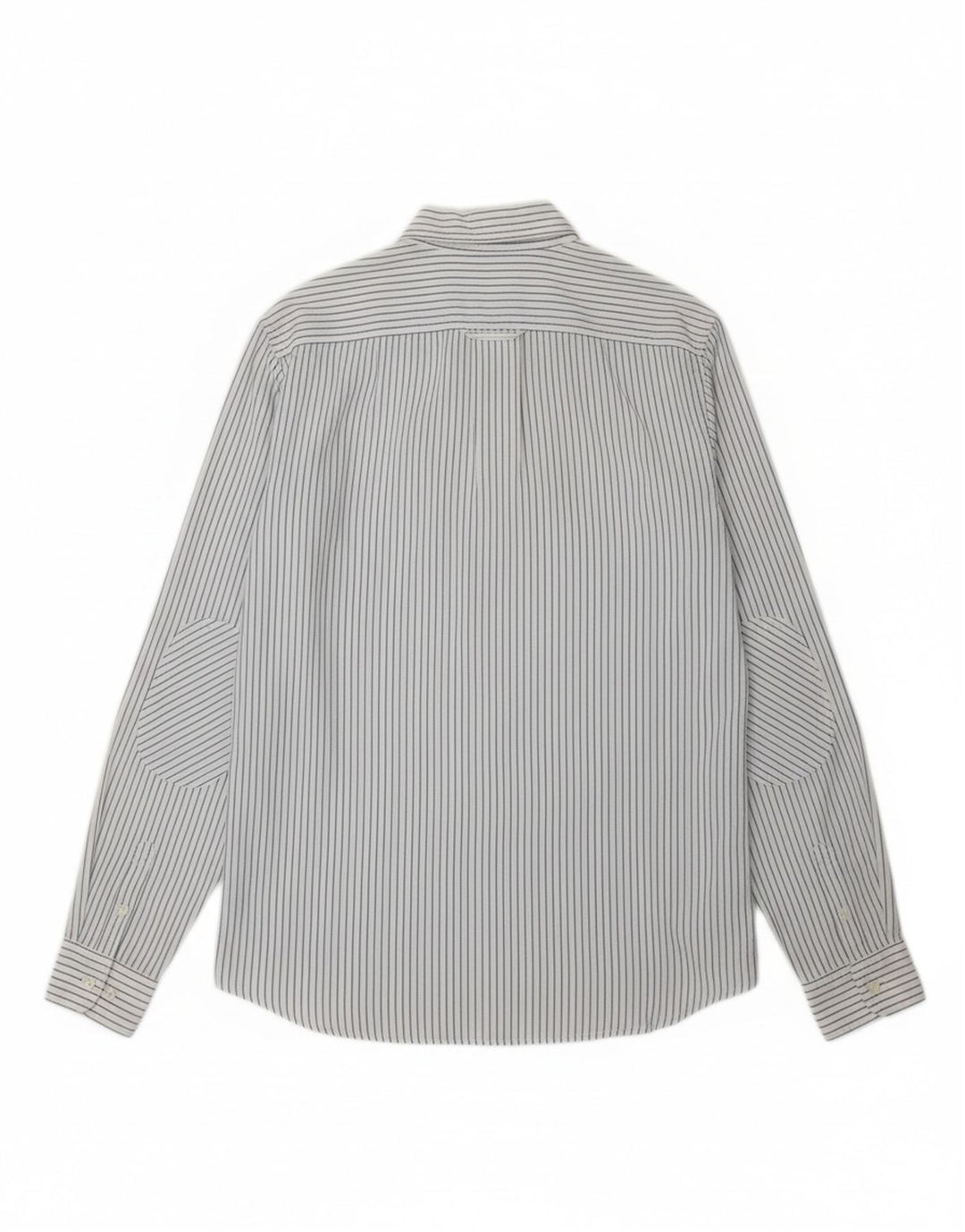 SUN68 Camisa masculina transparente XL branca listrada de algodão clássica