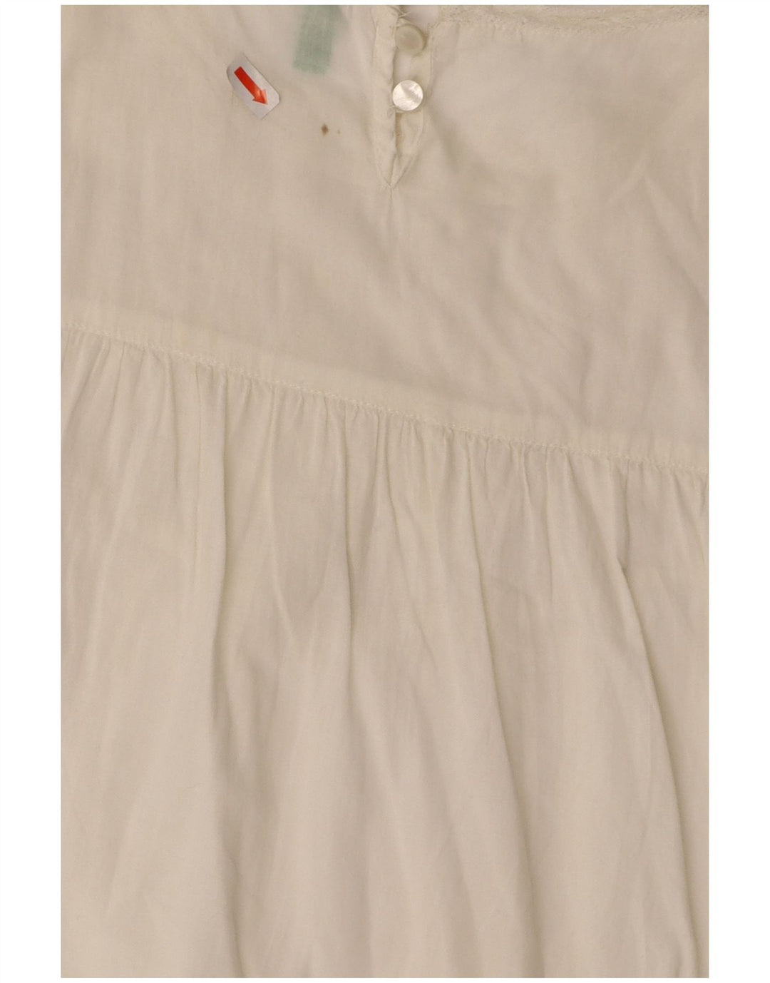 Blusa feminina sem mangas BENETTON UK 14 médio branco