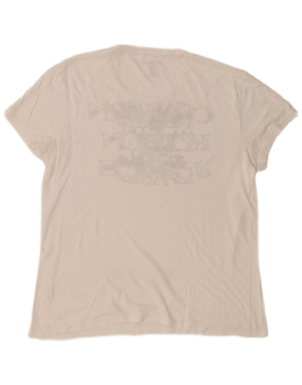 Calvin Klein Jeans Mens Graphic T-Shirt Top 2XL White Cotton