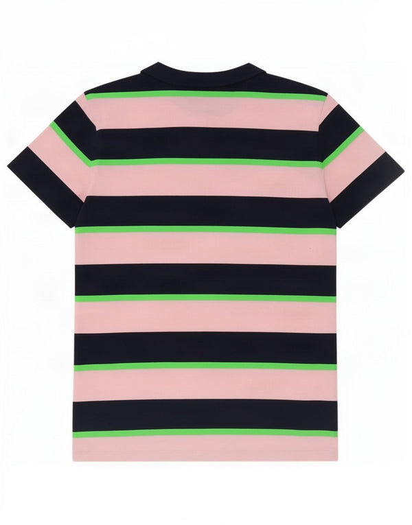 Camiseta masculina Superdry Top médio listrado rosa algodão