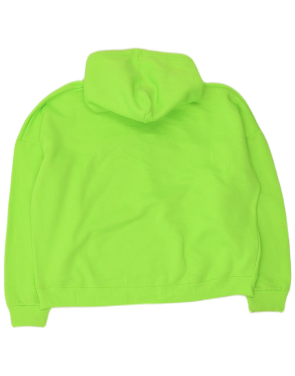Suéter feminino Gola com capuz e estampa gráfica oversized UK 18 XL verde salpicado