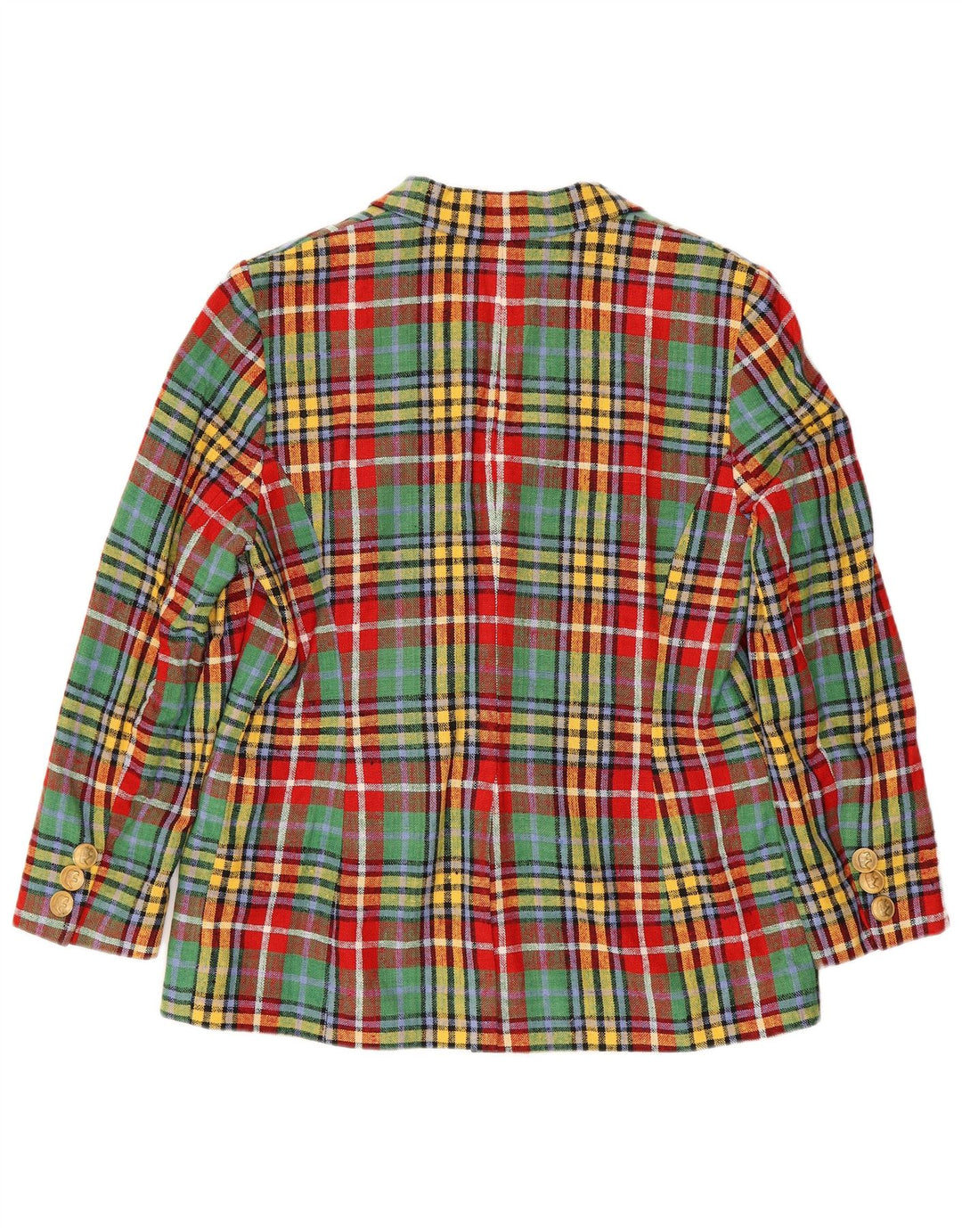 Jaqueta blazer feminina Elegance Paris Reino Unido 16 grande xadrez multicolorido