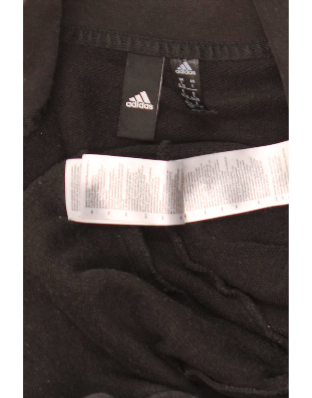 Adidas Womens Tracksuit Top Jacket UK 8/10 Pequeno Algodão Preto