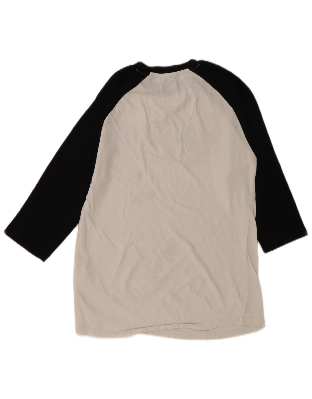 VANS Masculino Slim Fit Graphic Top Manga 3/4 Pequeno Branco Colorblock Algodão