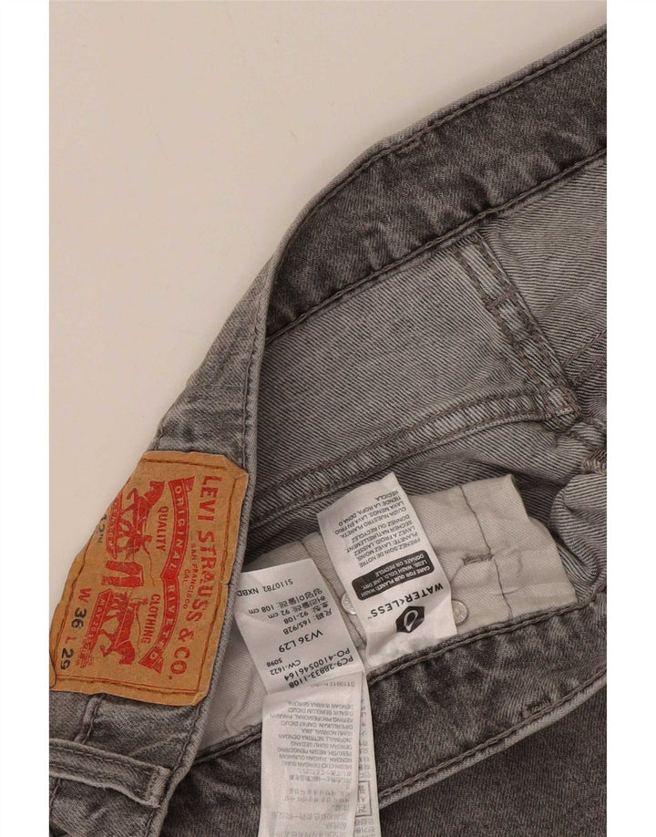 Calça jeans masculina Levi's 512 Slim Tapered W36 L29 cinza algodão