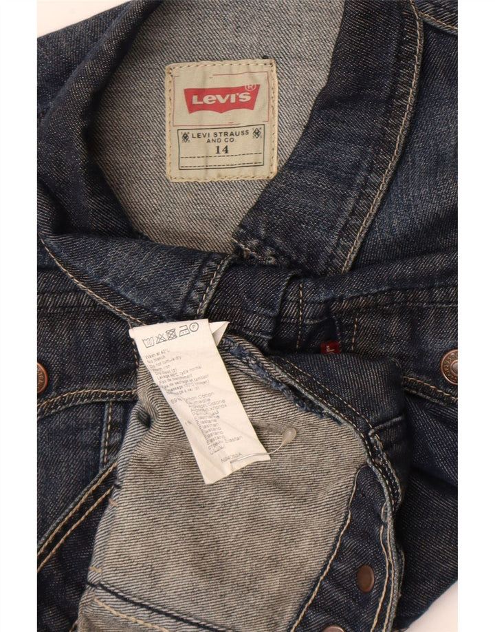 Jaqueta jeans feminina Levi's 13-14 anos azul marinho algodão