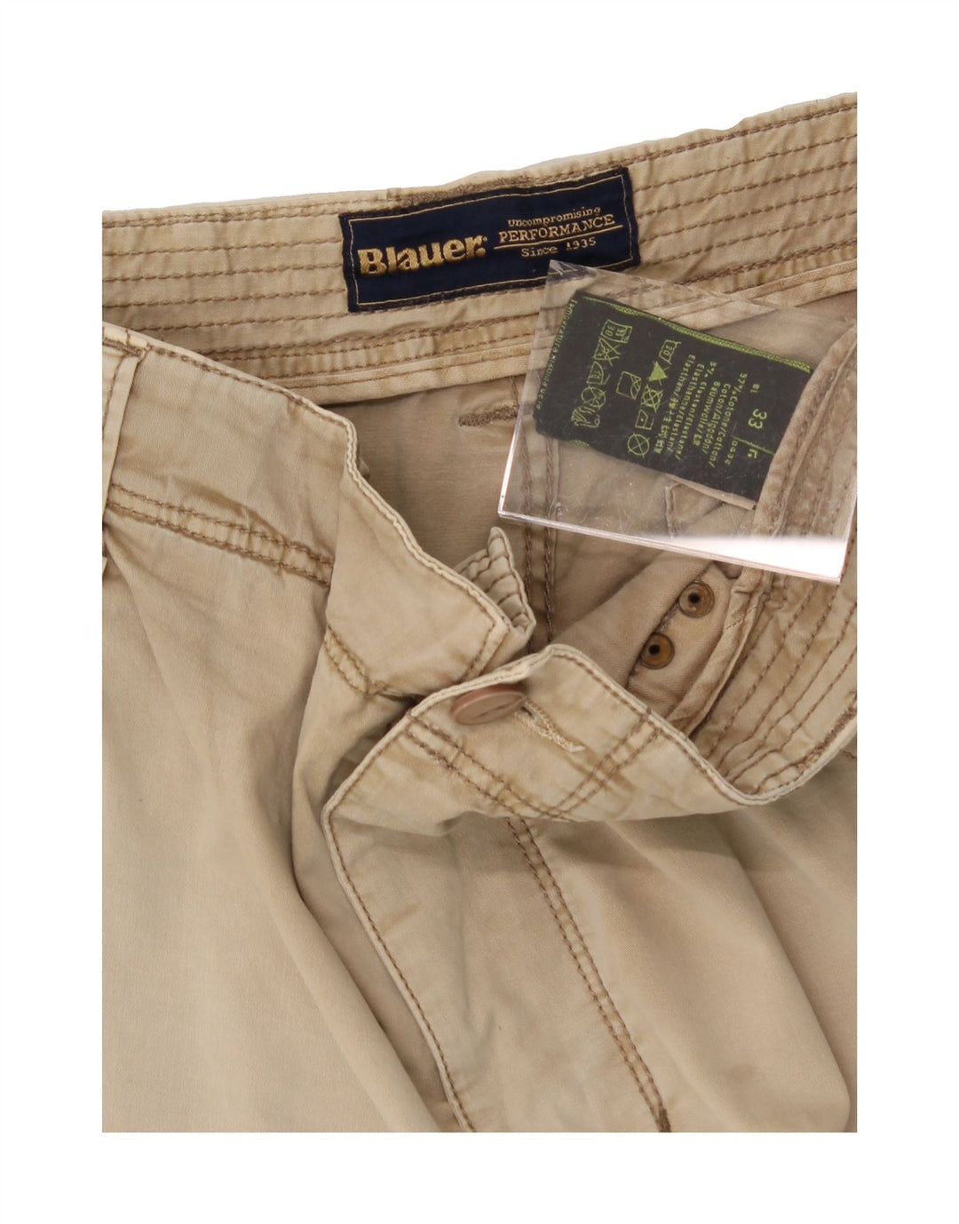 BLAUER Mens Cargo Shorts W33 Medium Beige Cotton Vintage Blauer and Second-Hand Blauer from Messina Hembry 
