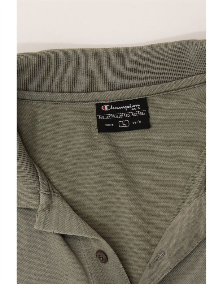 Camisa polo masculina Champion grande algodão cáqui