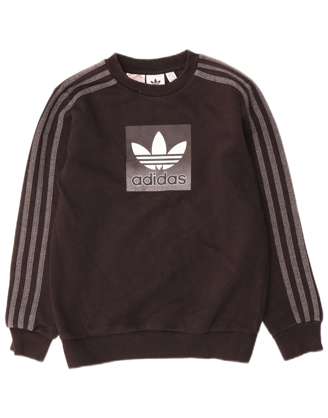 Suéter gráfico Adidas Boys 9-10 anos algodão preto