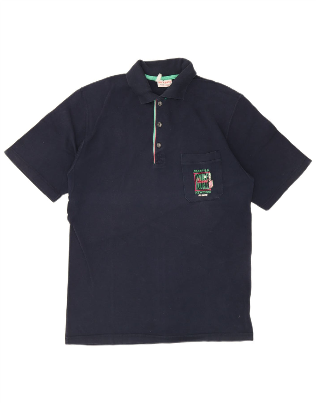 Camisa polo masculina MC Kee IT 52 grande algodão azul marinho