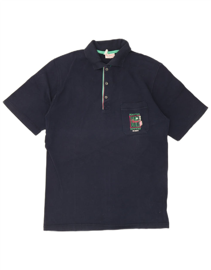 Camisa polo masculina MC Kee IT 52 grande algodão azul marinho