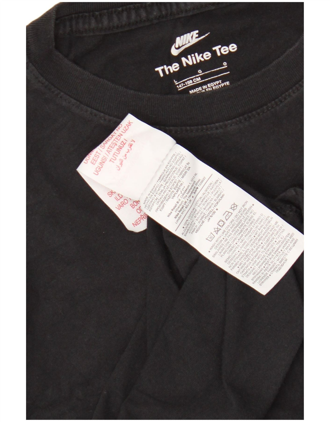 Camiseta Nike Meninos Top 12-13 Anos Grande Algodão Preto