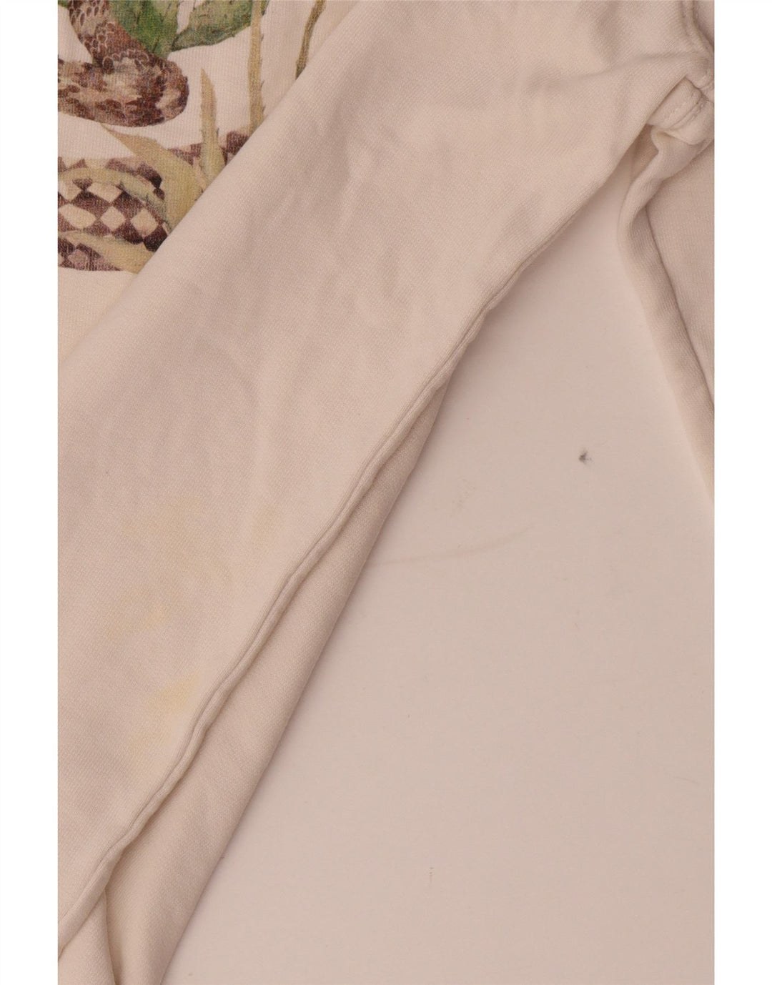 Vans Mens Graphic Moletom Jumper Pequeno Algodão Branco
