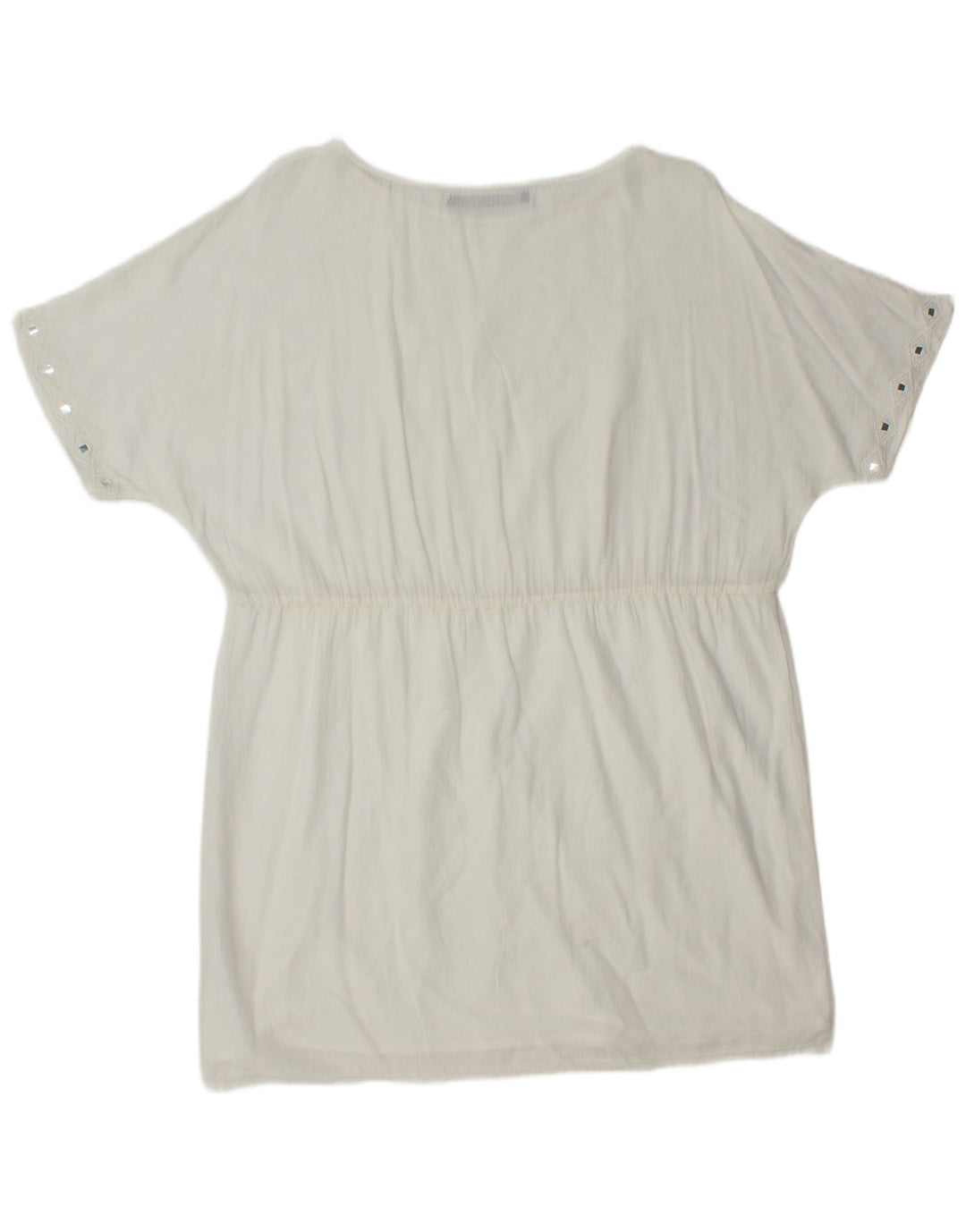 Blusa oversized feminina Zara UK 14 poliéster branco médio