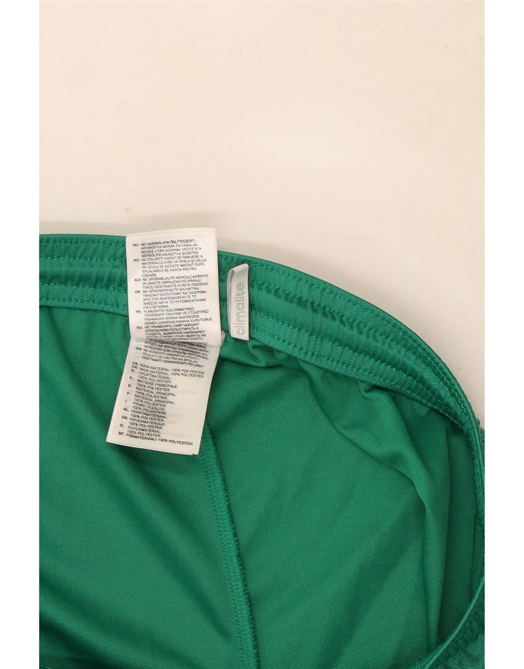 Adidas Womens Climalite Sport Shorts UK 12/14 Médio Verde Poliéster