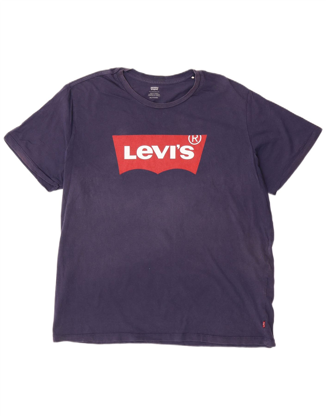 Camiseta gráfica masculina Levi's Top 2XL algodão azul marinho