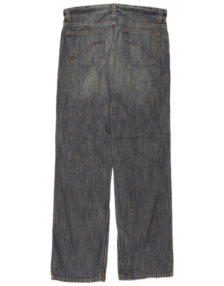 Calça jeans reta masculina Dkny W34 L34 azul algodão