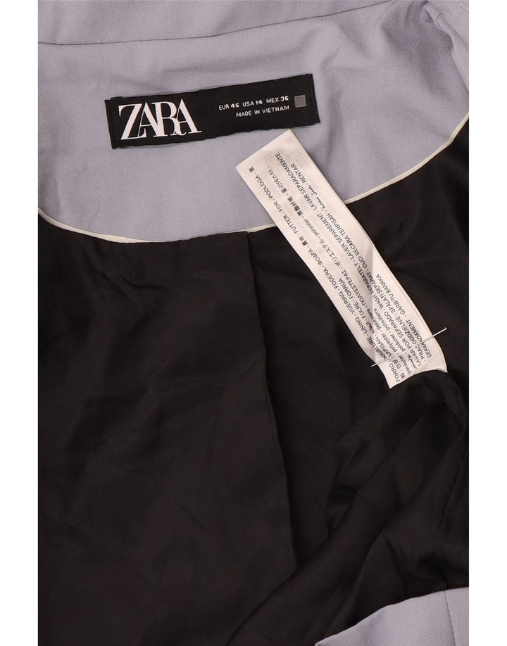 Jaqueta blazer feminina Zara com 1 botão EU 46 2XL roxo poliéster