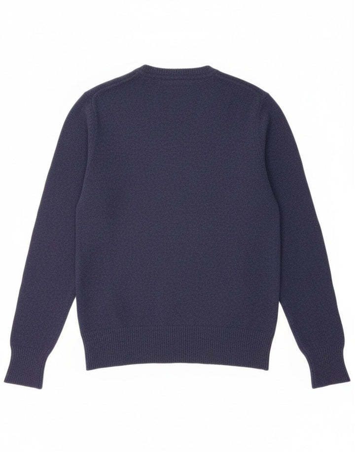 Suéter masculino Superdry com gola redonda, lã azul marinho médio