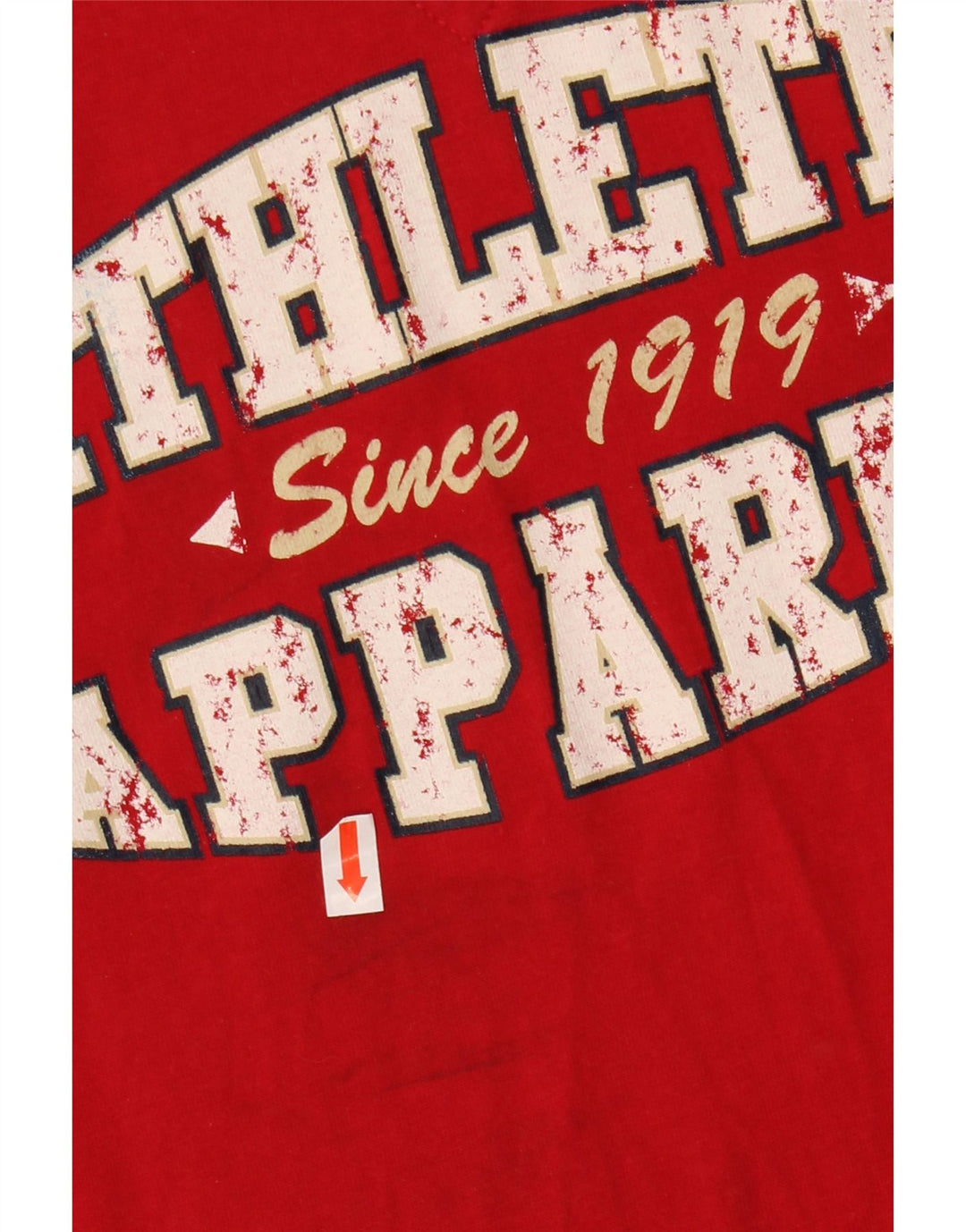 Camiseta feminina com estampa muscular CHAMPION Reino Unido 14 bloco colorido vermelho médio