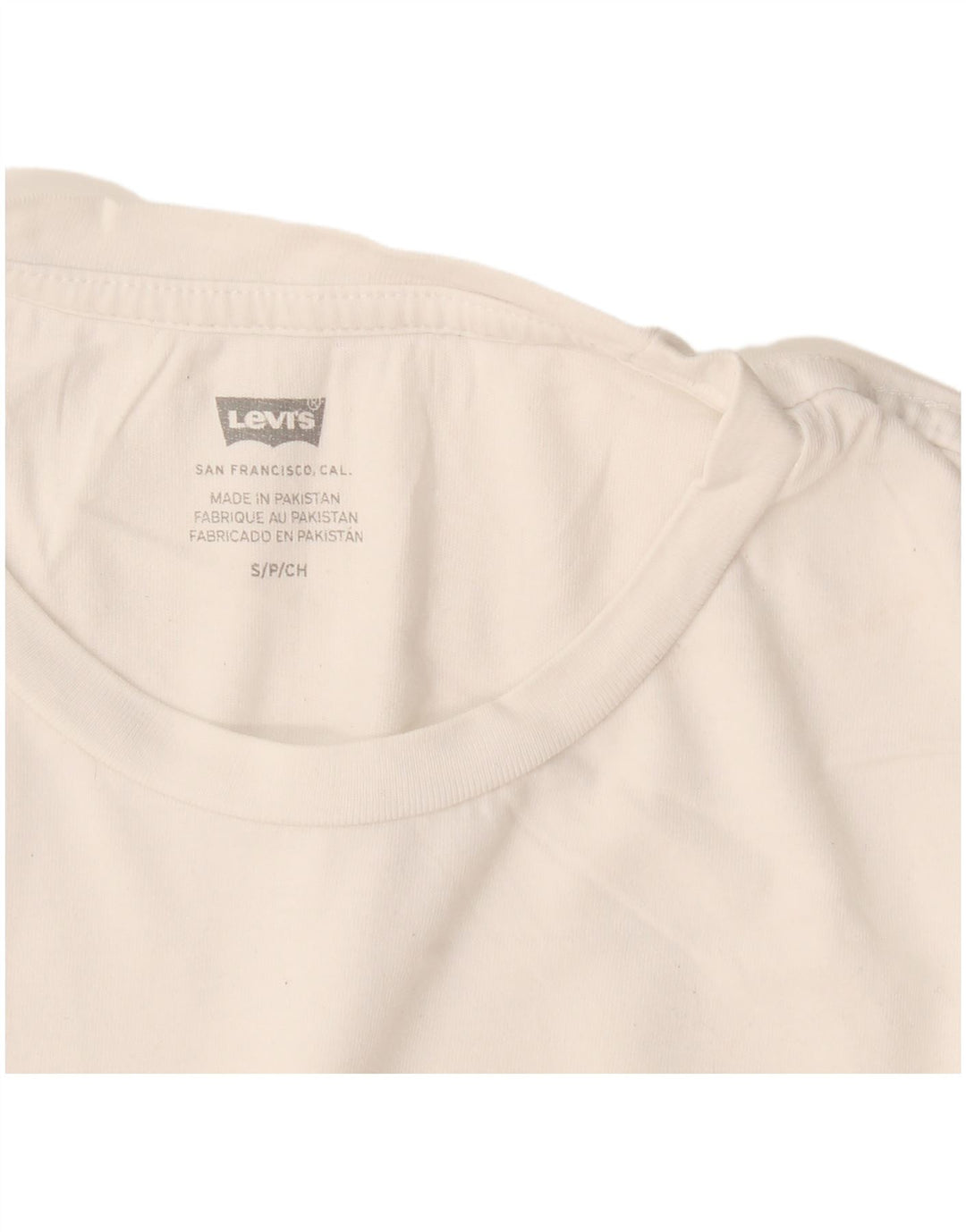 Camiseta feminina gráfica Levi's UK 10 pequena branca