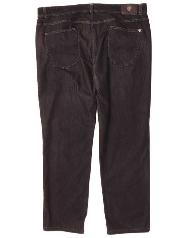 Trussardi Calça masculina reta casual W38 L32 algodão cinza