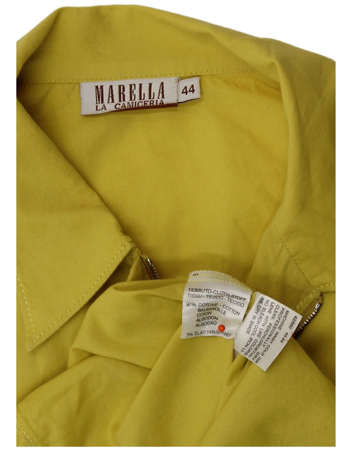Camisa feminina Marella IT 44 algodão amarelo médio