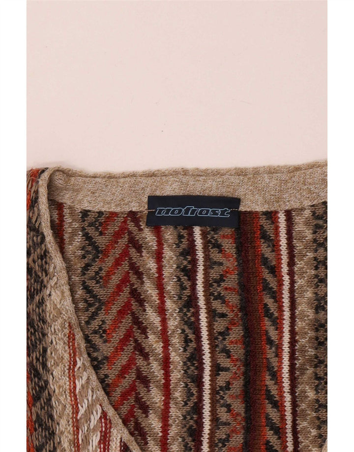 Colete masculino vintage grande listrado multicolorido