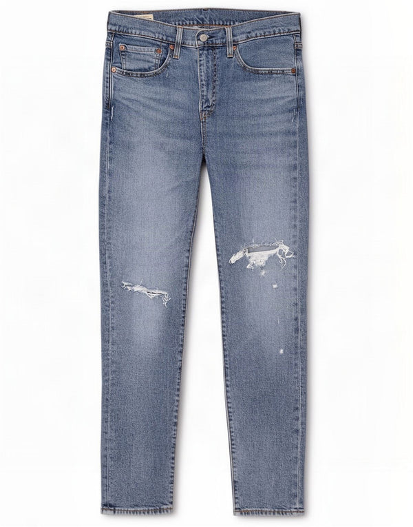 Levi's Mens 512 Distressed Slim Tapered Jeans W32 L32 Azul Algodão
