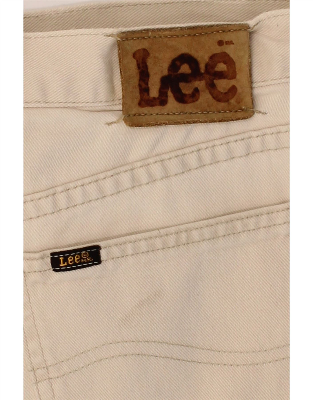 LEE Mens Straight Casual Trousers W36 L32 Off White Cotton Vintage Lee and Second-Hand Lee from Messina Hembry 