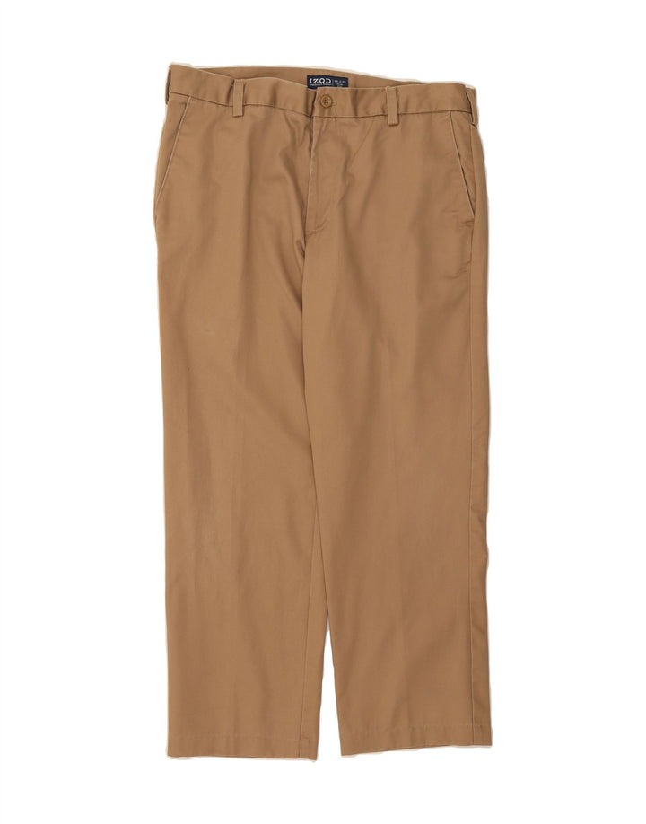 IZOD Mens Slim Fit Chino Trousers W35 L29  Beige Cotton Vintage Izod and Second-Hand Izod from Messina Hembry 