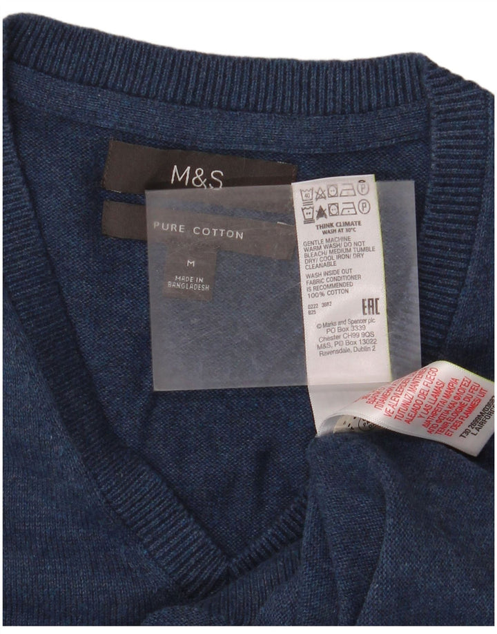 Regata masculina MARKS & SPENCER com colete médio de algodão azul marinho