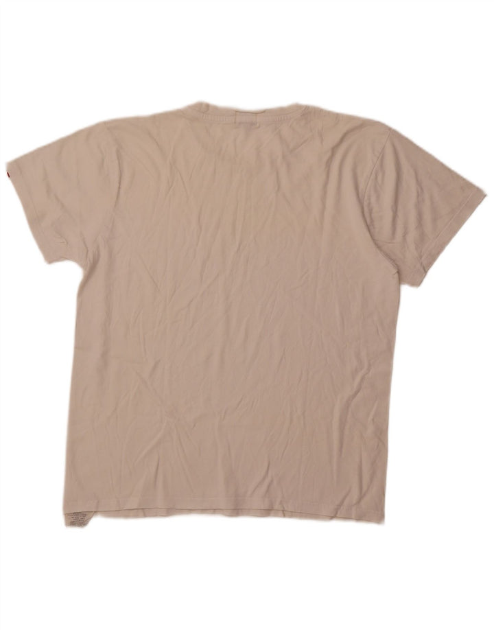 Camiseta feminina Levi's UK 16 grande algodão branco