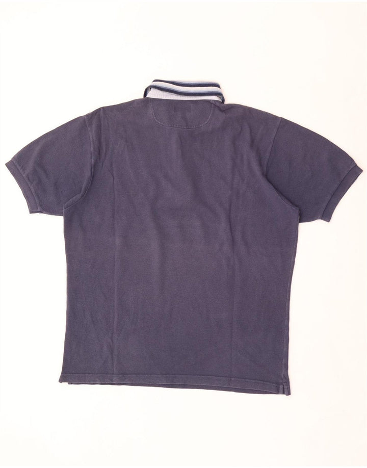 Camisa polo masculina Brooksfield IT 52 grande algodão azul marinho