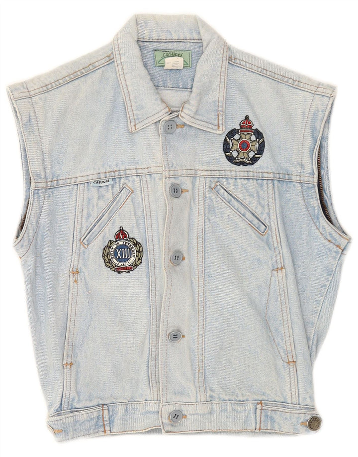 Colete Casucci Boys Graphic Denim 9-10 Anos Azul Algodão