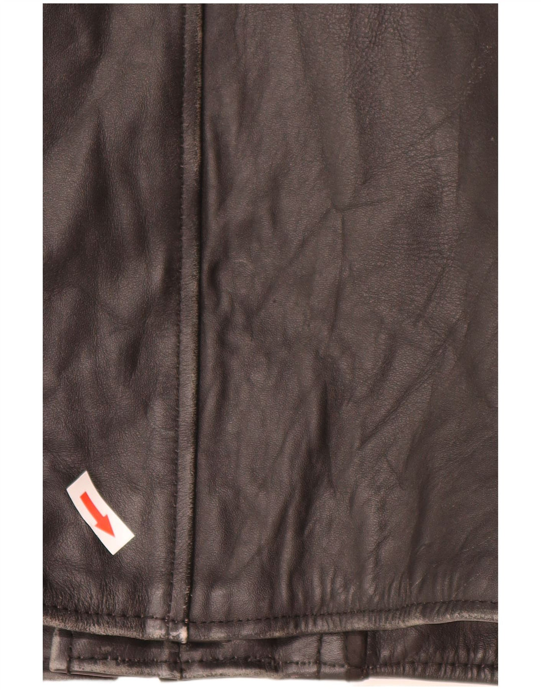 Jaqueta de couro masculina vintage UK 44 2XL couro preto