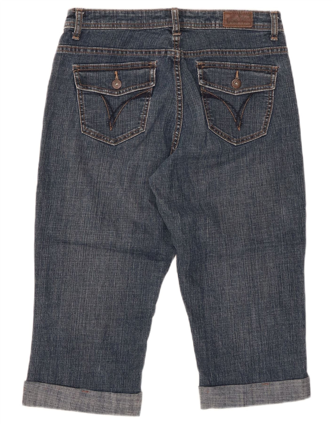 Jeans capri feminino de cintura média LEE EUA 8 médio W29 algodão azul