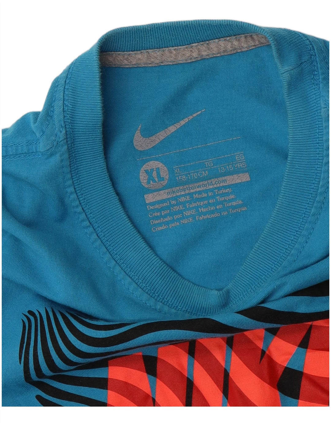 Camiseta Nike Meninos Graphic Top 13-14 Anos XL Azul