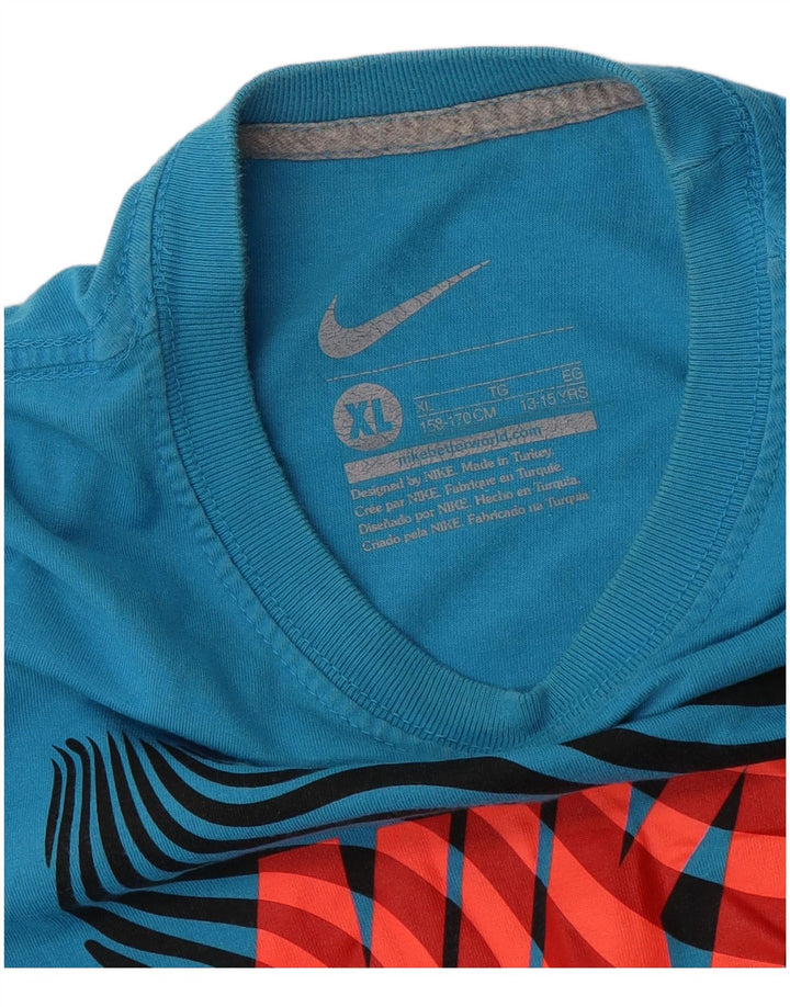 Camiseta Nike Meninos Graphic Top 13-14 Anos XL Azul