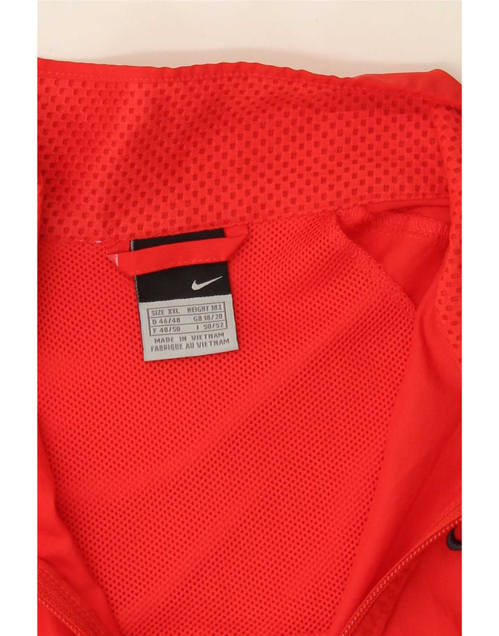 Nike Womens Tracksuit Top Jacket UK 18/20 2XL Vermelho Colorblock