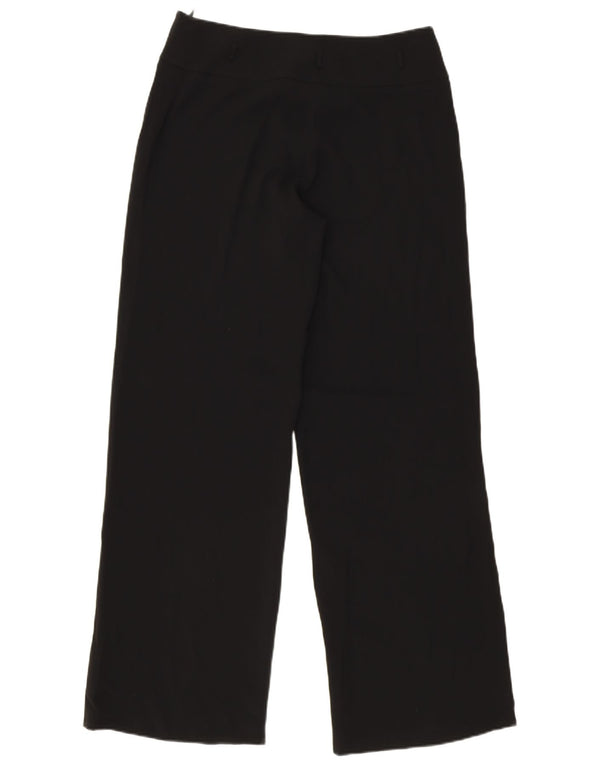 Calça feminina reta casual Coast UK 14 grande W32 L33 acetato preto