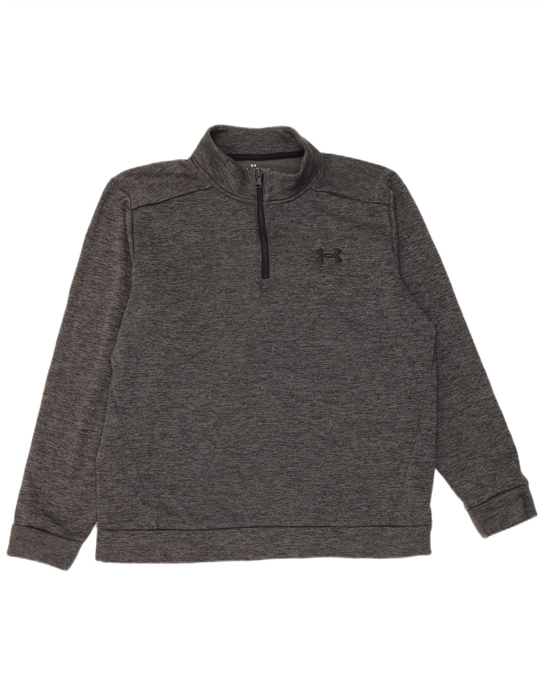 Moletom masculino Under Armour com zíper e gola XL em poliéster manchado cinza