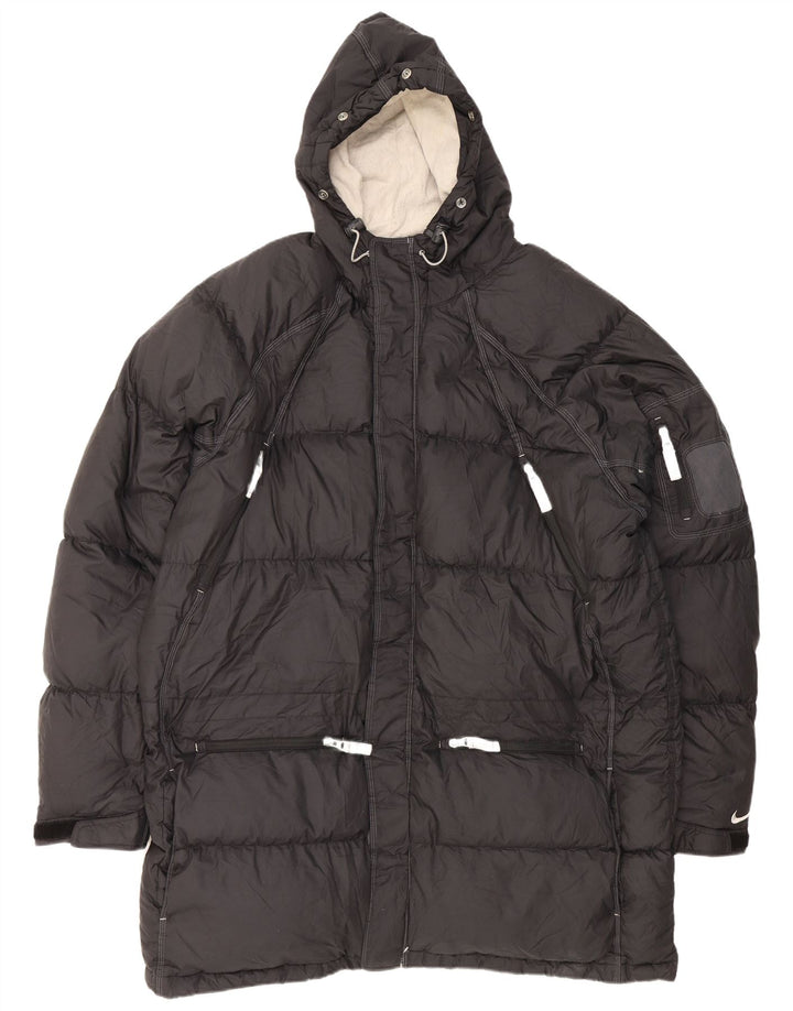Casaco acolchoado com capuz masculino Nike UK 44 2XL preto poliéster