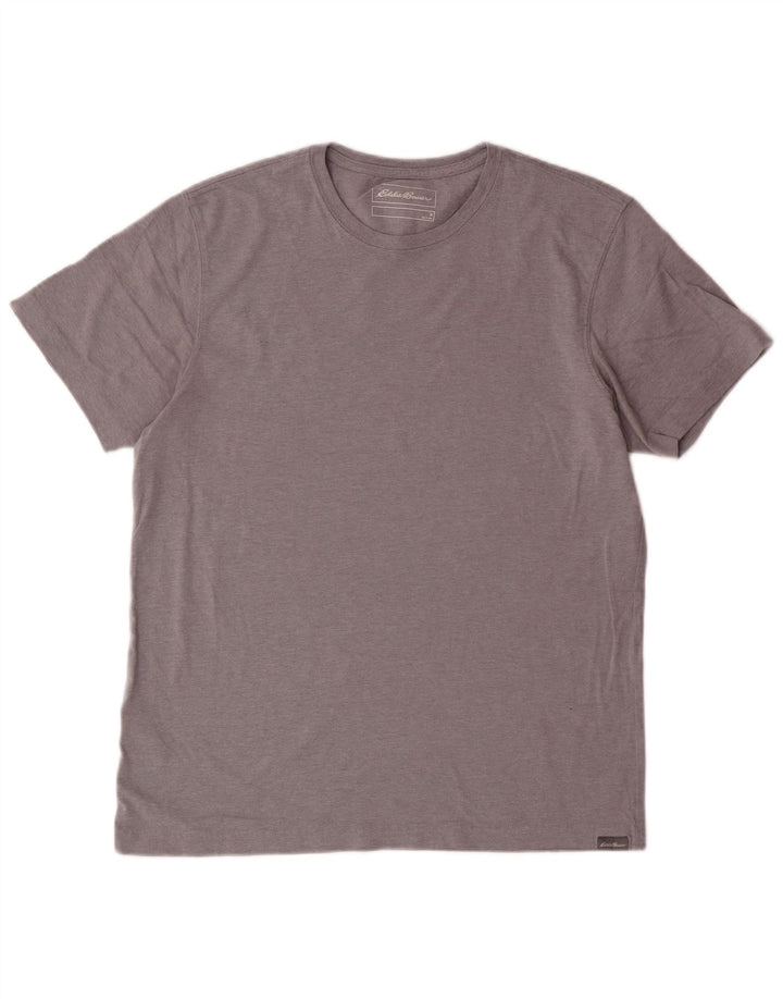 Camiseta masculina EDDIE BAUER de algodão cinza médio
