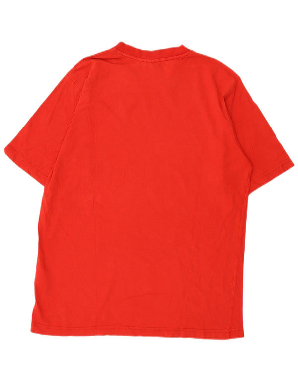 Adidas Mens Graphic T-Shirt Top Médio Algodão Vermelho