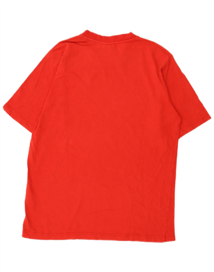 Adidas Mens Graphic T-Shirt Top Médio Algodão Vermelho