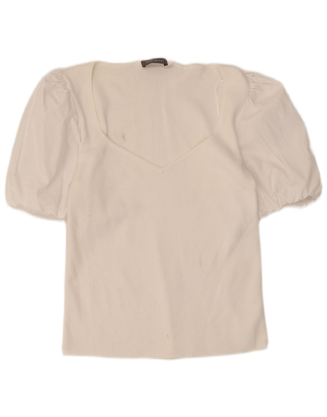 Blusa feminina MINT VELVET UK 12 médio branco modal
