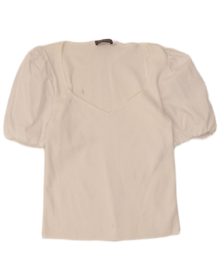 Blusa feminina MINT VELVET UK 12 médio branco modal