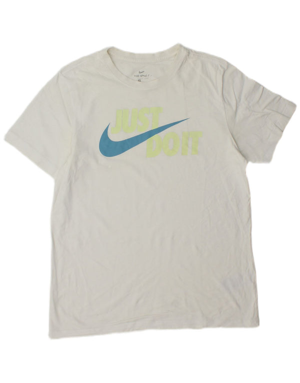 Camiseta gráfica masculina Nike grande algodão branco