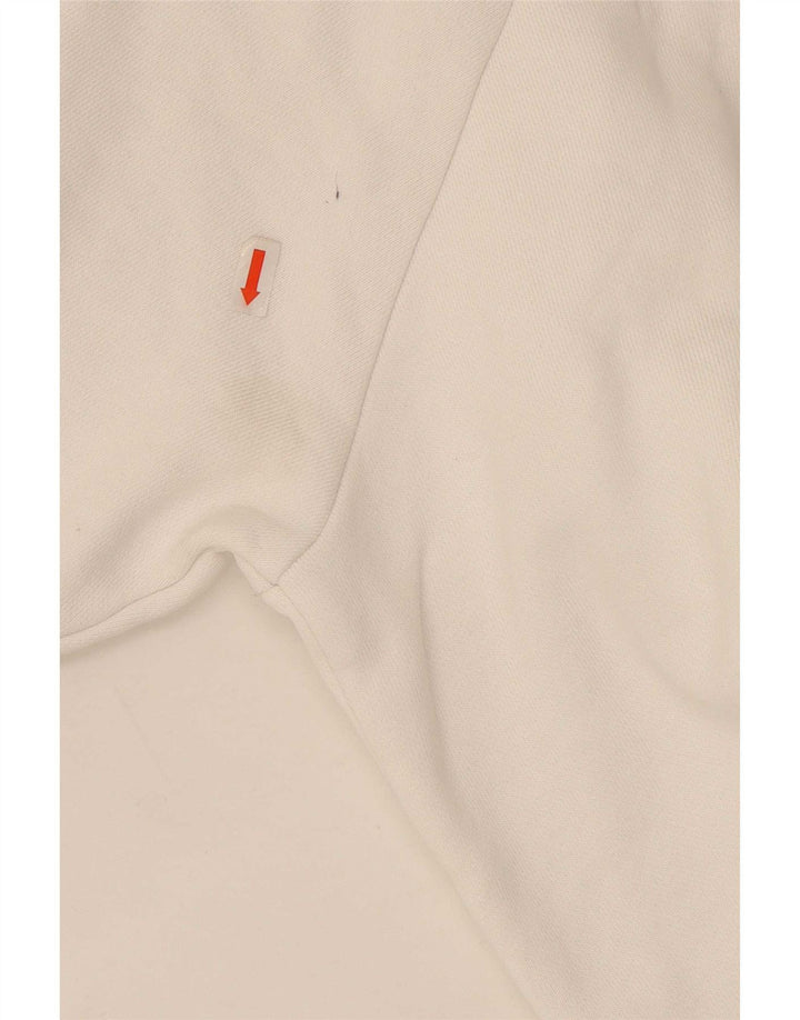 Adidas Mens Moletom Jumper Grande Algodão Branco